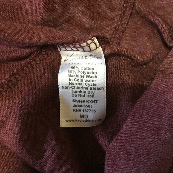 Kinetix Casual Luxury Long Sleeve Hoodie Tee Shirt Unisex Size M- NWT MSRP $85 - Picture 5 of 5